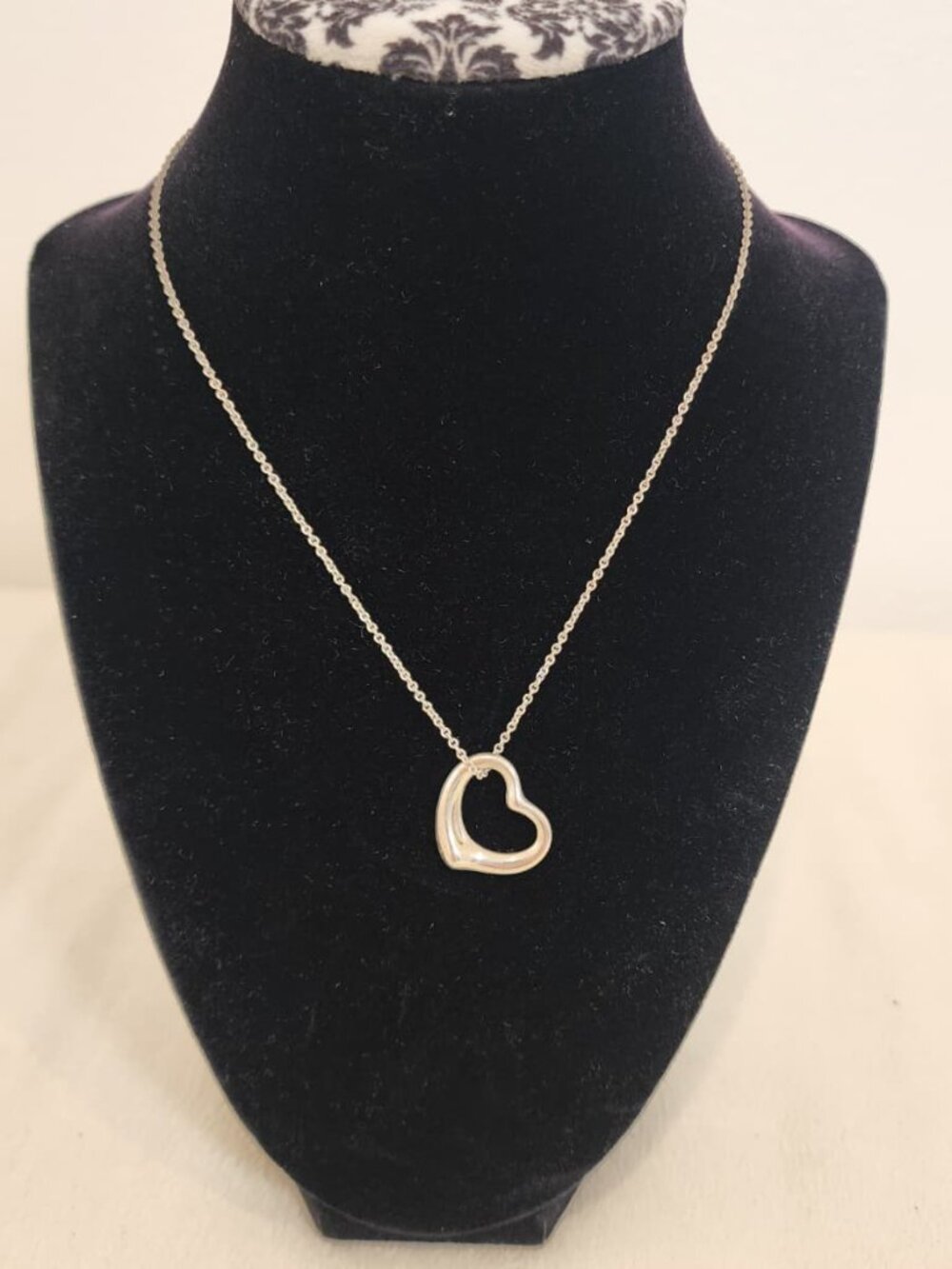 Tifanny & Co. Elsa Peretti Open Large Heart Pendant Necklace